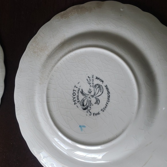 Myott England Forget Me Not Fine Staffordshire Ware Blue Floral Shabby Chic - Picture 9 of 16